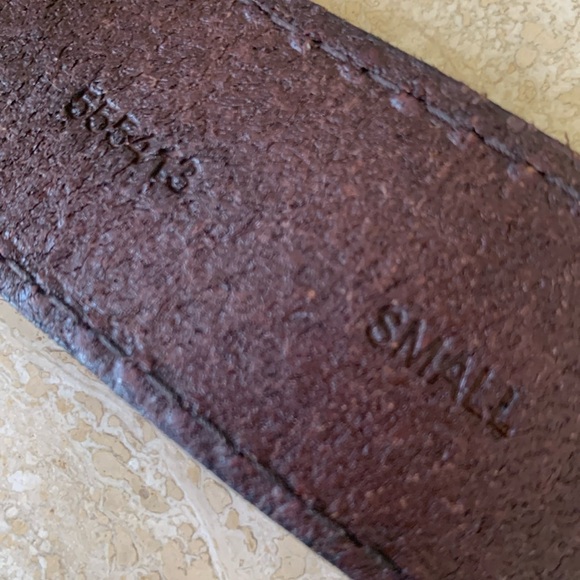 MICHAEL KORS Brown leather belt, monogram metal grommets & buckle. VTG S main image 12
